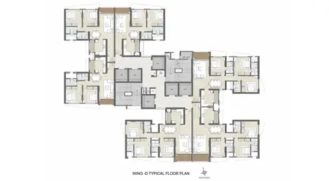 Kalpataru Radiance wing D typical floor plan